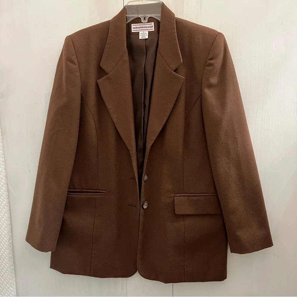 Westbound Women's Brown Wool Blazer • 12 - Picture 8 of 8